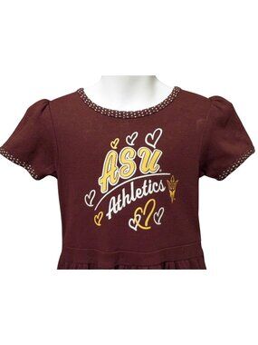 ASU Athletics Dress with Bloomers 4T Sun Devils Arizona State Burgundy Hearts